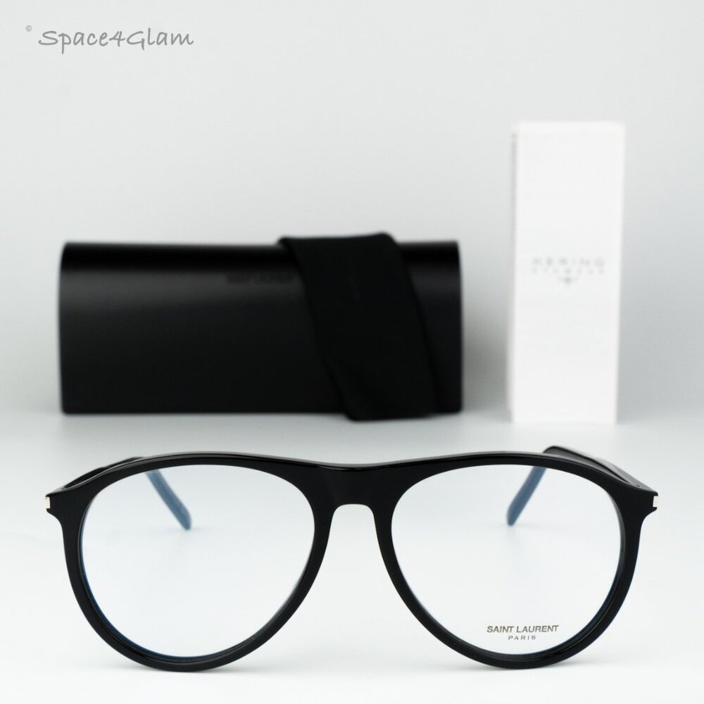 Saint Laurent Men Eyeglasses Black Demo Pilot SL667OPT 001 BRAND NEW